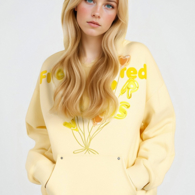 Retro fun balloon letter print hoodie