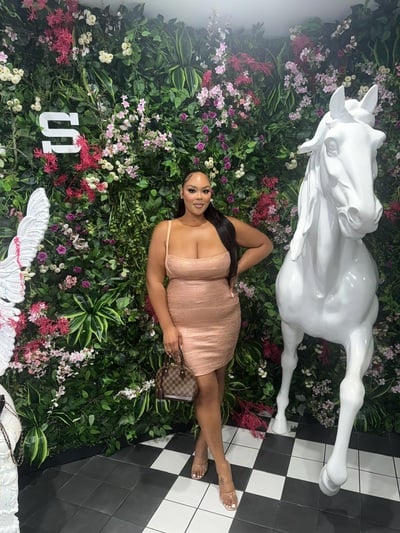 Rose Gold Bandage Mini Dress