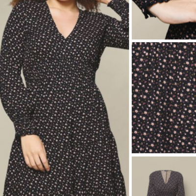 V-neck printed dress