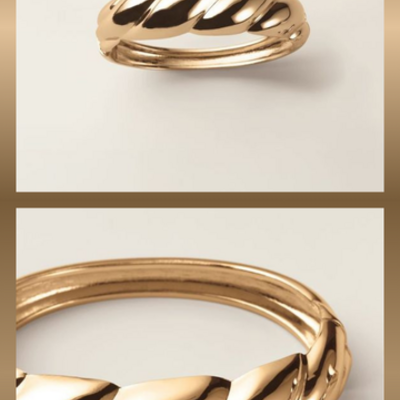 Twisted bold bangle bracelet