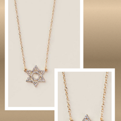 Radiant star of david necklace