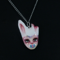 Handmade cutiepie spank-kei doll face necklace (unique) - Thumbnail 1