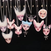 Handmade cutiepie spank-kei doll face necklace (unique) - Thumbnail 3