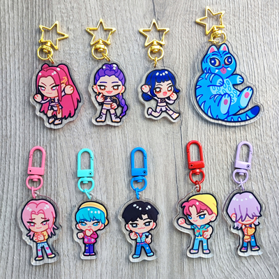 Saja boys Jinu Romance Abby Baby Mystery Kpop Demon Hunters keychain - Thumbnail 3