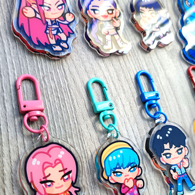 Saja boys Jinu Romance Abby Baby Mystery Kpop Demon Hunters keychain - Thumbnail 2