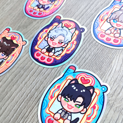 Love and deepspace Caleb Sylus Xavier Rafayel Zayne tamagotchi sticker - Thumbnail 2