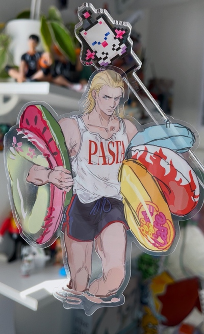 Summer Andy Bogard transparent sticker