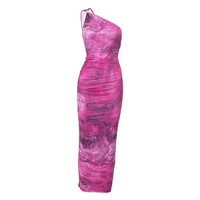 Printed one-shoulder high-waisted skirt - Thumbnail 1