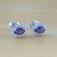BOXED GIFT SET/Sterling Silver Amethyst Pendant & Chain/Silver Amethyst Necklace UK/Amethyst Jewellery/Amethyst Jewelry/February Birthstone/UK - Thumbnail 4