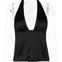Sexy deep V halter neck backless vest for women - Thumbnail 6
