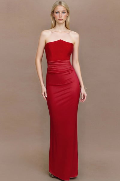 Sexy fishbone tube top slim backless long skirt autumn and winter velvet dress