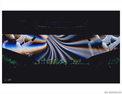 "Running" Vancouver 24.05.04 - Pearl Jam Dark Matter Tour - large giclée print 21" x 14"