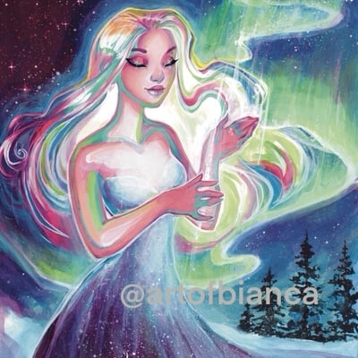 Goddess aurora borealis 8x10 print