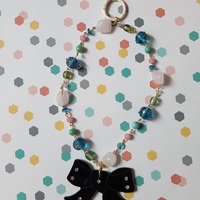 Super Graphic Ultra Modern Girl bag charm - Thumbnail 1
