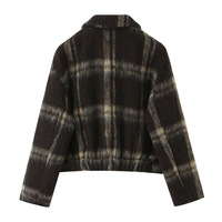 Fashionable and versatile simple plaid jacket - Thumbnail 1
