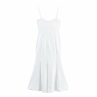 Simple pearl embellished suspender fishtail skirt - Thumbnail 2