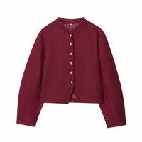 Fashionable and simple casual long-sleeved round neck jacket - Thumbnail 2
