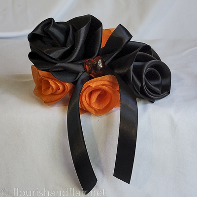 Fancy halloween rose hair accessory