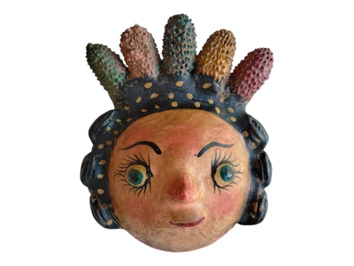 Coconut mask. Collectibles. Home decoration. Wall decoration. Interior decoration. Mexican mask. Mexican craft. Mexican Folk Art.