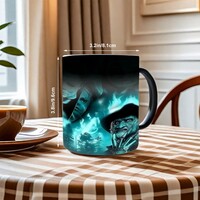 Horror Movie Teal Smoke Villains Magic Mug | Heat Reactive Color Changing MAGIC MUG (11oz) | Free Ship - Thumbnail 2
