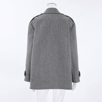 Casual lazy style fashionable versatile mid-length woolen women's suit jacket - Thumbnail 2