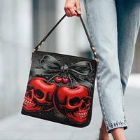 ​Dark Romance Leather Cherry Skull Crossbody Bag - Free Ship JTPRT  - Thumbnail 3