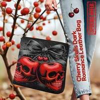 ​Dark Romance Leather Cherry Skull Crossbody Bag - Free Ship JTPRT  - Thumbnail 1