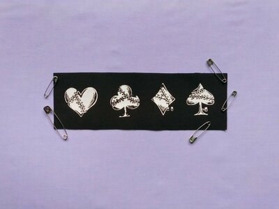 Frankenstein-style Playing Cards Symbols Goth Punk Sew-on Patch Sets
