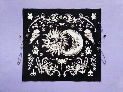Sun & Moon Skulls Ouija Steampunk Horror Sew-on Back Patches