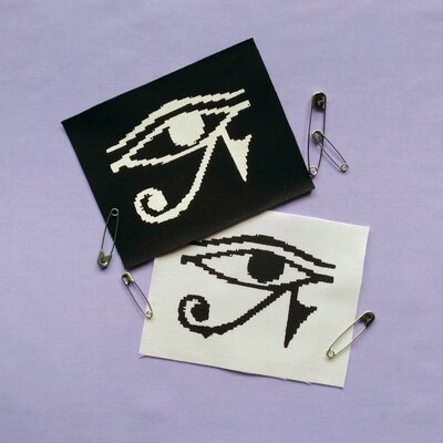 Pixelated eye of horus cyber punk patch