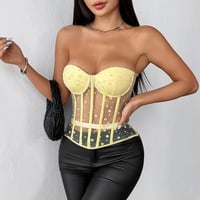 Polka Dot Fishbone Waist Shaping Vest - Thumbnail 2