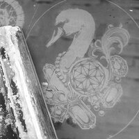 Swan with Diamonds and Pearls Victorian Goth Sew-on Patches - Thumbnail 5