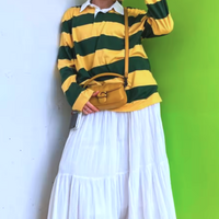 YELLOW & GREEN POLO SWEATSHIRT - Thumbnail 1