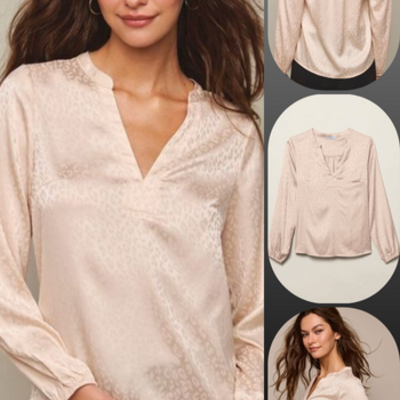 Tonal print blouse