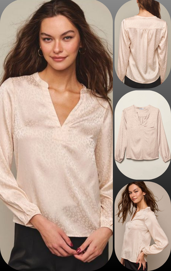 Tonal Print Blouse
