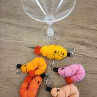 Felt Shrimp keychain - Thumbnail 1