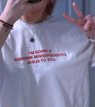 Free Shipping-I'M SORRY IF SOMEONE MISREPRESENTED JESUS TO YOU TEE