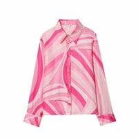 Casual and elegant simple printed long-sleeved shirt - Thumbnail 2