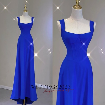 Electric blue maxi dress for parties, formal luxury dress, prom princess dress, bridesmaid dress, chic dress, ball gown, cocktail dress