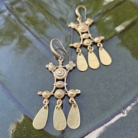 Brass Paddle Earrings  - Thumbnail 3
