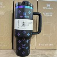 Handmade luxury Insulated Tumbler with Handle - Letter - Thumbnail 2