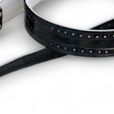 Black leather belt for men