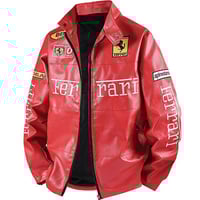FERRARI LEATHER BIKER JACKET V.3 - Thumbnail 2