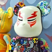 Custom Bearbrick 400% by Swaggerassic "Tattooed Oni” - Thumbnail 7