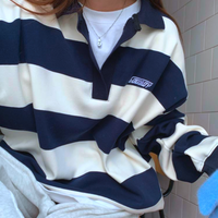 STRIPED POLO SWEATER  - Thumbnail 3
