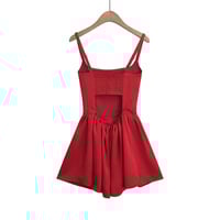 Satin Hottie Sexy Backless A-Line Suspender Skirt Dress - Thumbnail 1