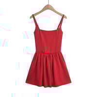 Satin Hottie Sexy Backless A-Line Suspender Skirt Dress - Thumbnail 2