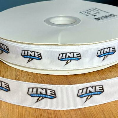 7/8" new england university inspired custom printed grosgrain ribbon