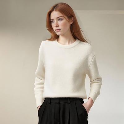 Lazy loose casual round neck long sleeve pullover sweater