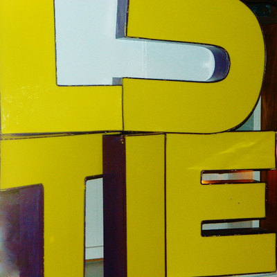 Reclaimed marquee sign xl neon channel letter "l"  or "e"